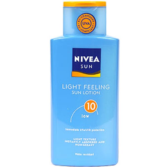 Nivea Light Feeling Sun Lotion Factor 10 Home Bargains