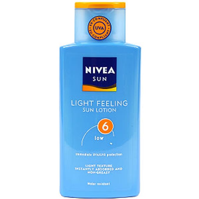 Nivea Light Feeling Sun Lotion Factor 6 sun cream, sun tan lotion, sun