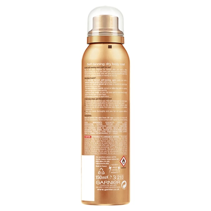 Ambre Solaire: Natural Bronzer Quick Drying Dark Self Tan Body Mist 150ml