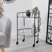 Home Collections: 2 Tier Round Drinks Trolley - Black