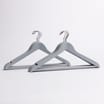 Home Solutions: Grey Wooden Hangers 8 Pack