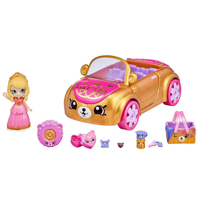 Shopkins Happy Places Royal Trends Royal Convertible vehicle playset play set car cars 630996575772 630996577257 630996576298 20857 Home Bargains