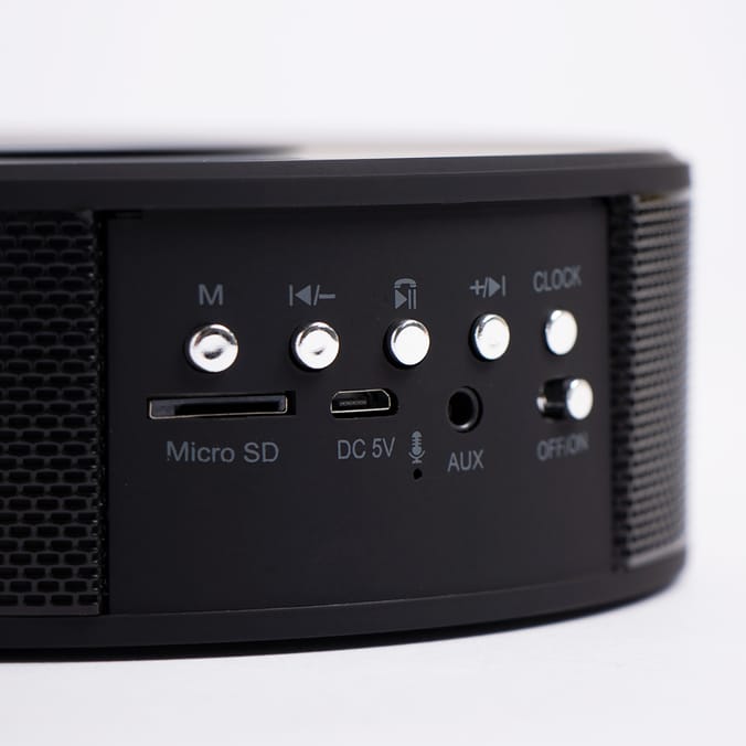 Daewoo Clock Radio Bluetooth Rechargeable Speaker Home Bargains