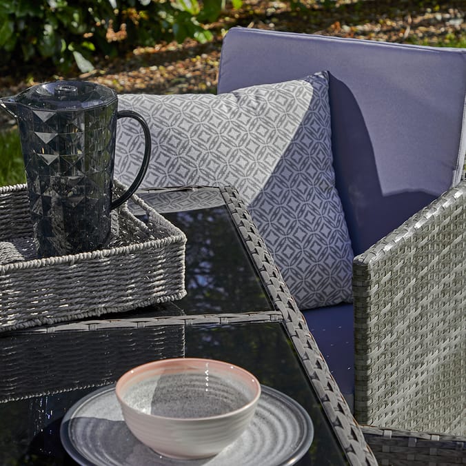 The Outdoor Living Collection 5 Piece Cube Dining Set, five, outdoor