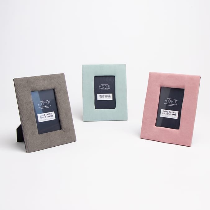 Home Collections Cord Fabric Photo Frame Mint, coruroy, frames