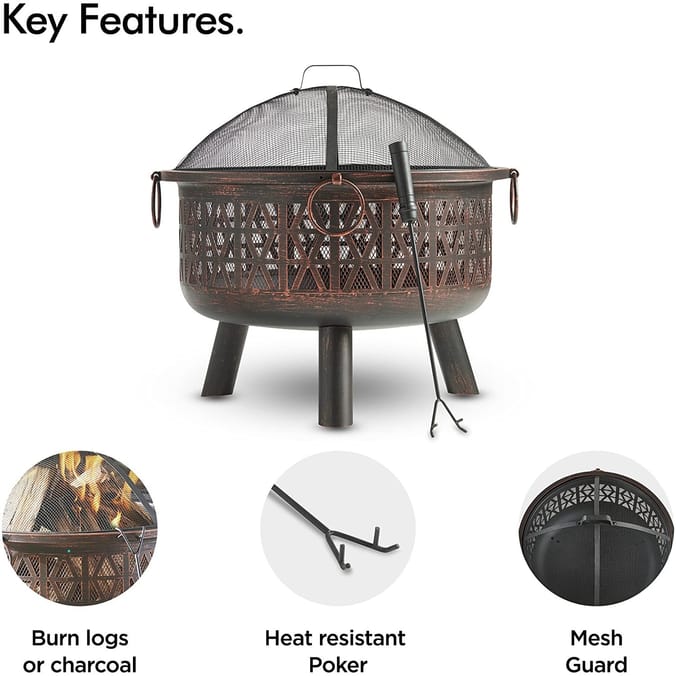 VonHaus Geo Fire Pit