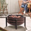 VonHaus Black & Copper Fire Pit