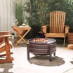 VonHaus Black & Copper Fire Pit