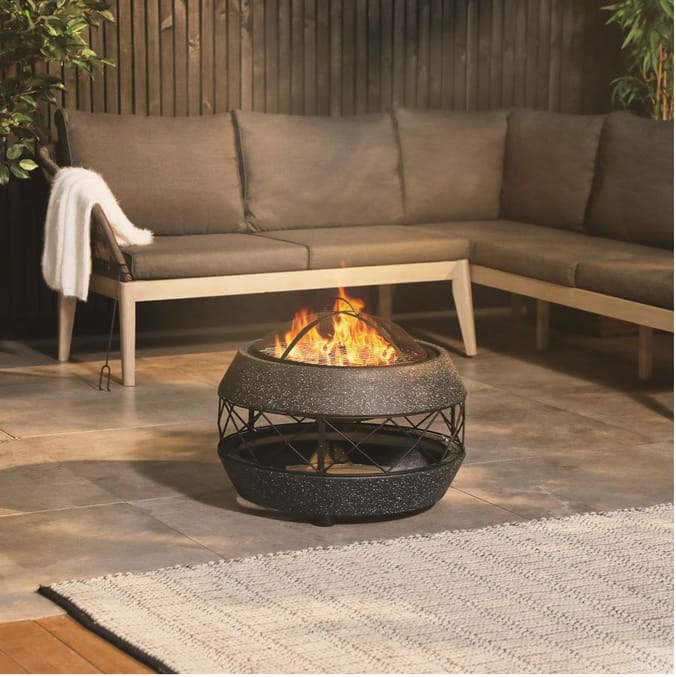 Spinningfield MgO Concrete Effect Fire Pit Home Bargains