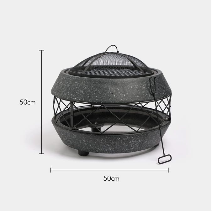 Spinningfield MgO Concrete Effect Fire Pit Home Bargains