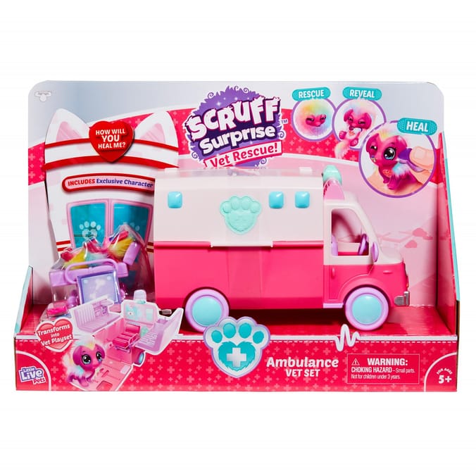 Little Live Pets Scruff Surprise Ambulance Vet Set