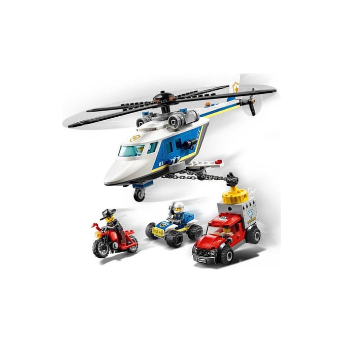 Lego city best sale helicopter chase