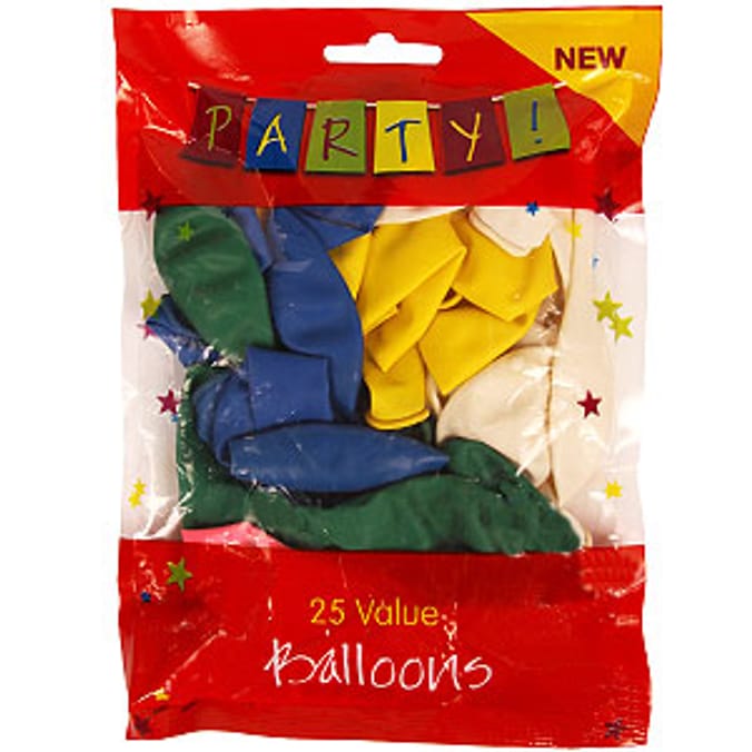 25 Colourful Balloons Home Bargains