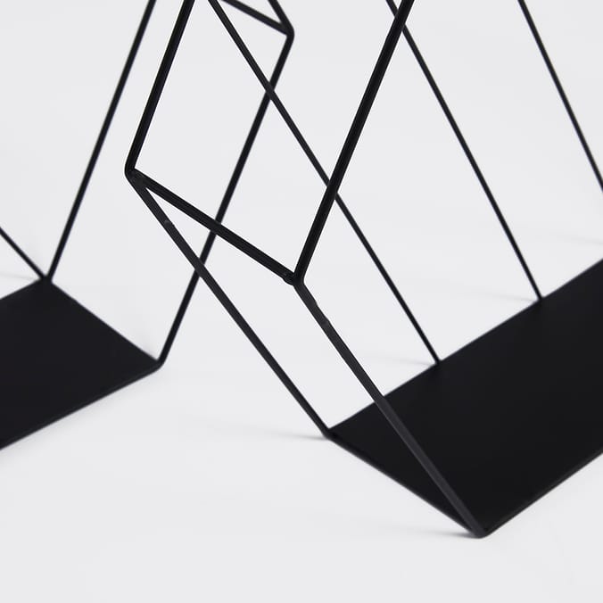 Home Collections Set Of 2 Hexagonal Wall Shelves Black Home Bargains