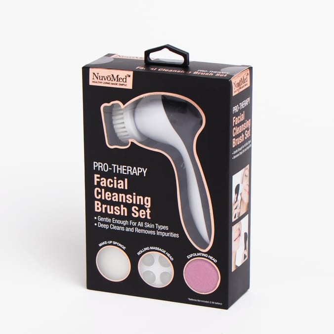 NuvoMed ProTherapy Facial Cleansing Brush Set, Removes dirt deep in