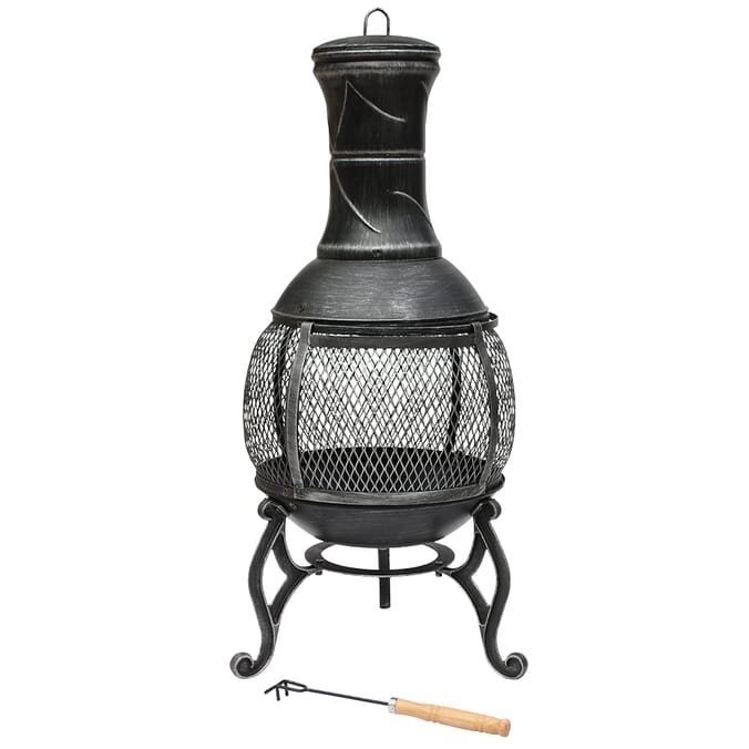 Spear & Jackson Select Steel Chiminea, firepit, fire, pit, Home Bargains