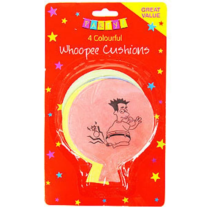 Party 4 Colourful Whoopee Cushions Home Bargains