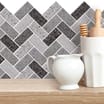 Stick Ease: Self-Adhesive Vinyl Wall Tiles - Granite Chevron (2 x 3 Pack)