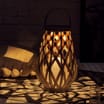 Firefly LED Solar Lights - Large Grey Lattice Lantern