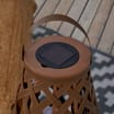 Firefly: LED Brown Lattice Lantern Solar Light - Large 