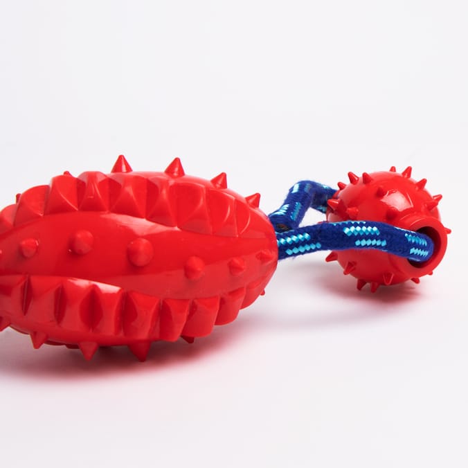 Tuff Woof Rough & Tough Dog Toy Rope & Ball Home Bargains