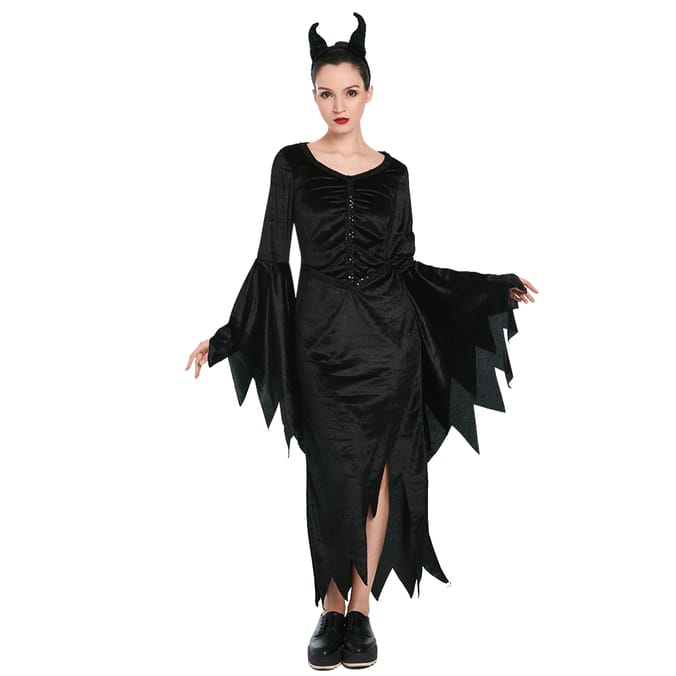 Hallow-Scream: Black Velour Dress - Adult, fancy dresses, costumes ...