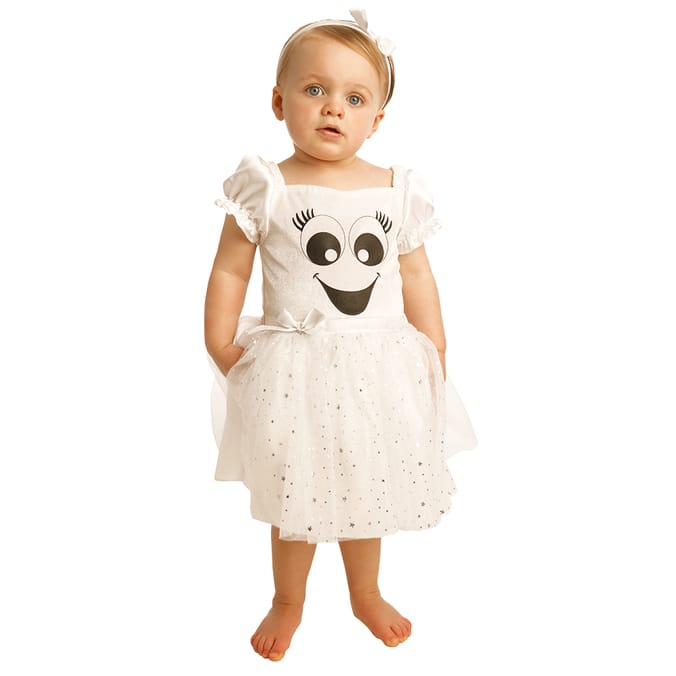 Hallow Scream Ghost Dress Hairband Little Kids Hairband halloween all hallows eve costumes fancy dress ghosts cute kids children s childrens young 12 months and over Home Bargains