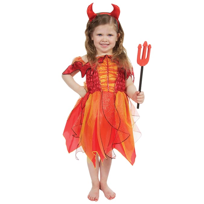 Hallow-Scream: Devil Dress & Headband - Kids, fancy dress, halloween ...