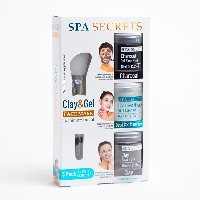 Spa Secrets: Clay & Gel Face Mask Trio Gift Set