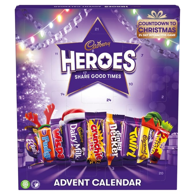 Cadburys Heroes Quizmas Countdown Advent Calender Home Bargains