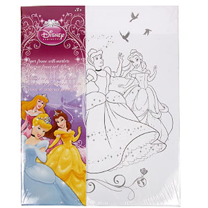 Disney Paper Frame Princess Canvas Home Bargains