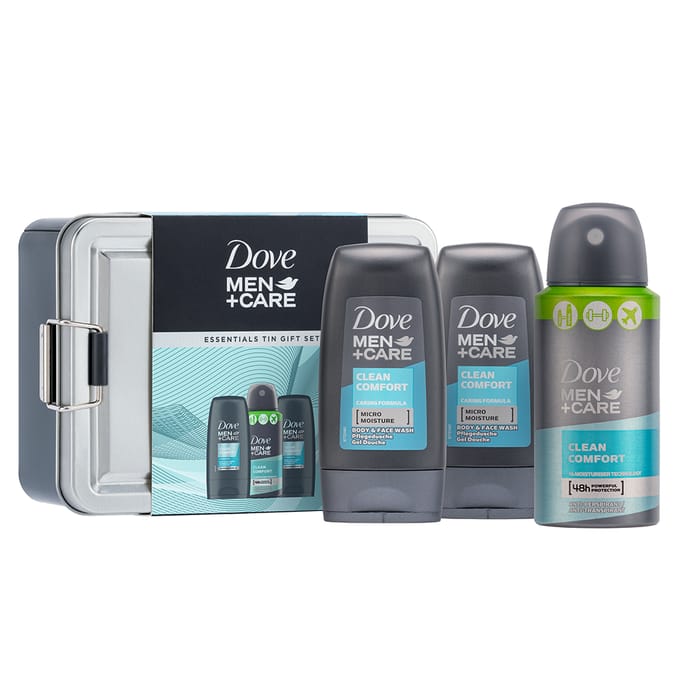 Dove Men+Care Essentials Tin Gift Set, deodorants gift sets mens men's