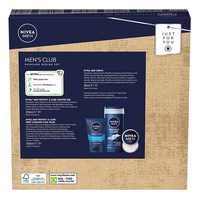 Nivea Men Men's Club Skincare Regime Gift Set, 5025970011486, 24732