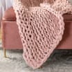 Home Collections Hand Knitted Throw Blush Pink