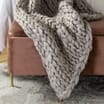 Home Collections Hand Knitted Throw Grey 