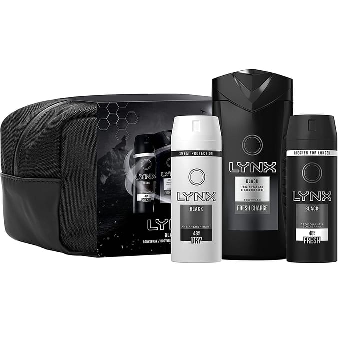 Lynx: Black Wash Bag Trio Gift Set