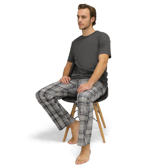 Jeff Co by Jeff Banks Charcoal T Shirt Long Bottoms Pyjamas