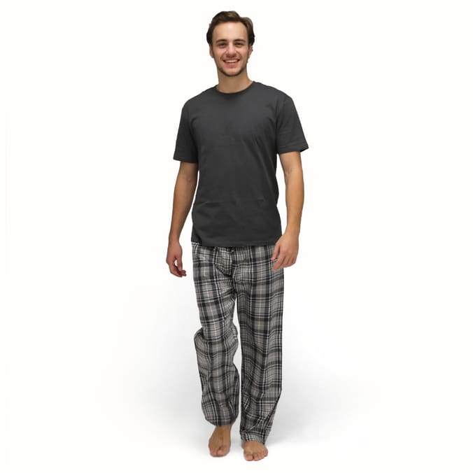 Jeff&Co by Jeff Banks: Charcoal T-Shirt & Long Bottoms Pyjamas - Short ...