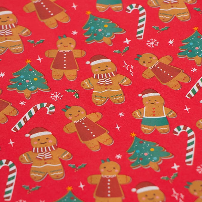 Sleigh Bells Deluxe Christmas Gift Wrap 1200cm x 70cm (Case of 25