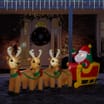 Prestige 4ft Self Inflating Light Up Santa & Reindeer 