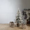 Festive Feeling: 4ft Pre-Lit Flocked Potted Tree