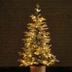 Festive Feeling: 4ft Pre-Lit Flocked Potted Tree