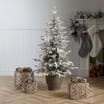 Festive Feeling: 4ft Pre-Lit Flocked Potted Tree