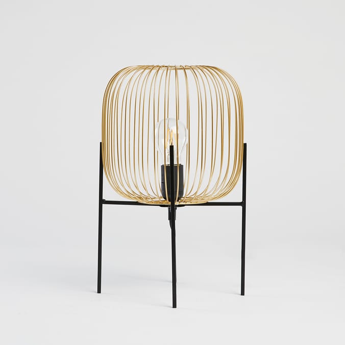 Ports of Call by Jeff Banks Tripod Gold Lamp, lamps lighting lights