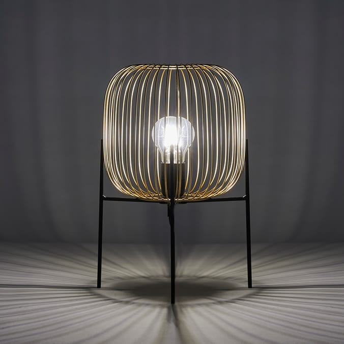 Ports of Call by Jeff Banks Tripod Gold Lamp, lamps lighting lights