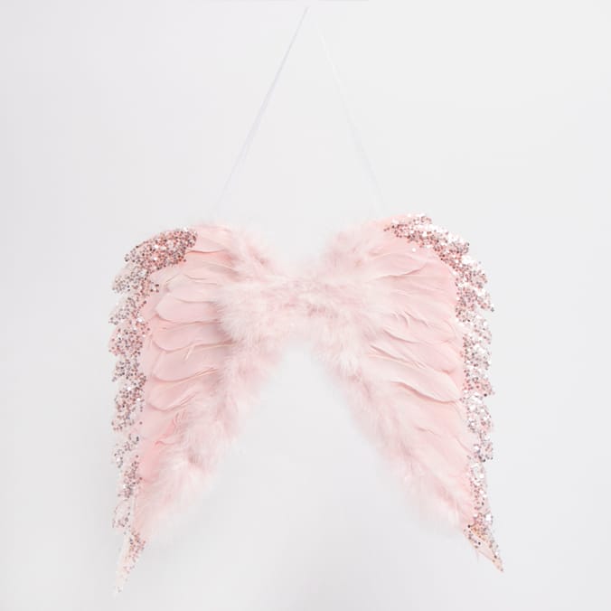 Festive Feeling: Angel Wings Plaque - Pink