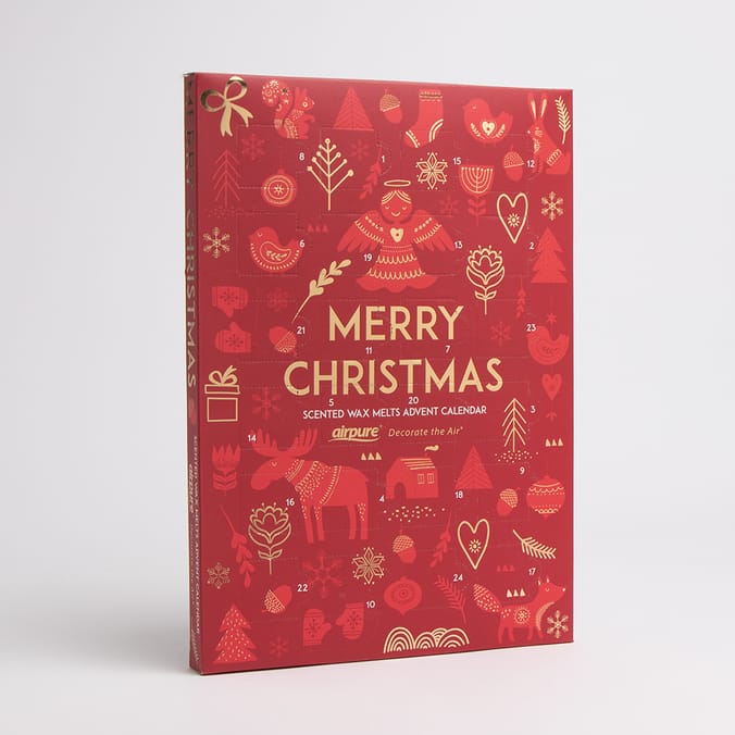 Airpure Scented Wax Melts Advent Calendar Red Home Bargains