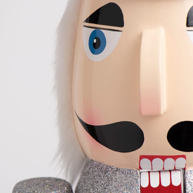 Festive Feeling Extra Large Nutcracker Silver decoration, decorations, nutcrackers, tall, 3