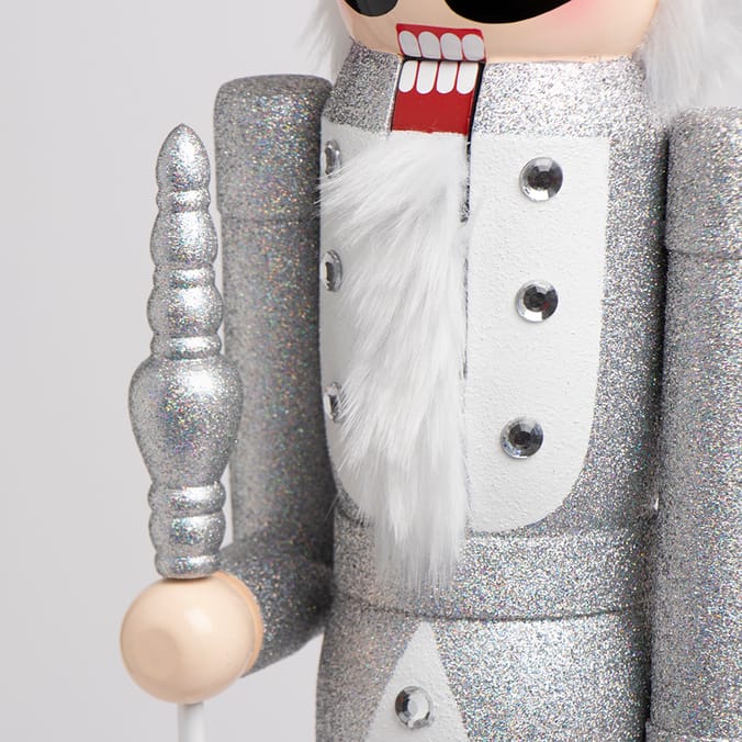 Festive Feeling Extra Large Nutcracker Silver decoration, decorations, nutcrackers, tall, 3