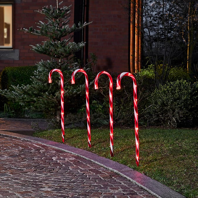 Prestige: 4 Battery Operated Candy Cane Stakes